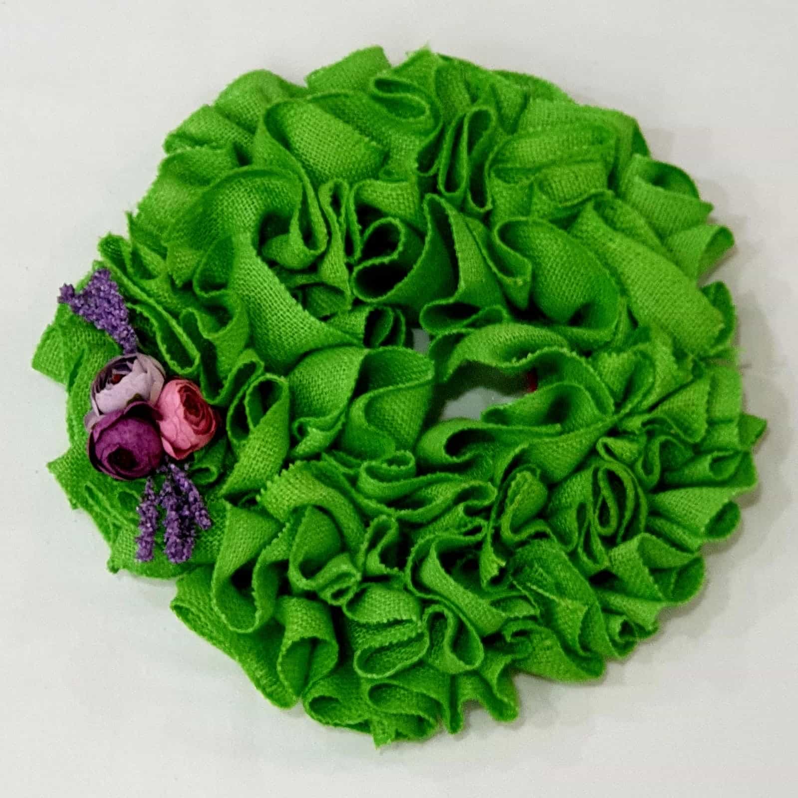 Green Burlap Wreath-All-Times-Gifts