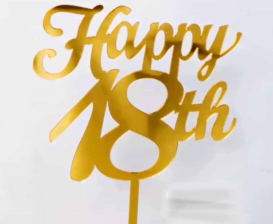Happy 18th Cake Topper-Cake Topper-All-Times-Gifts