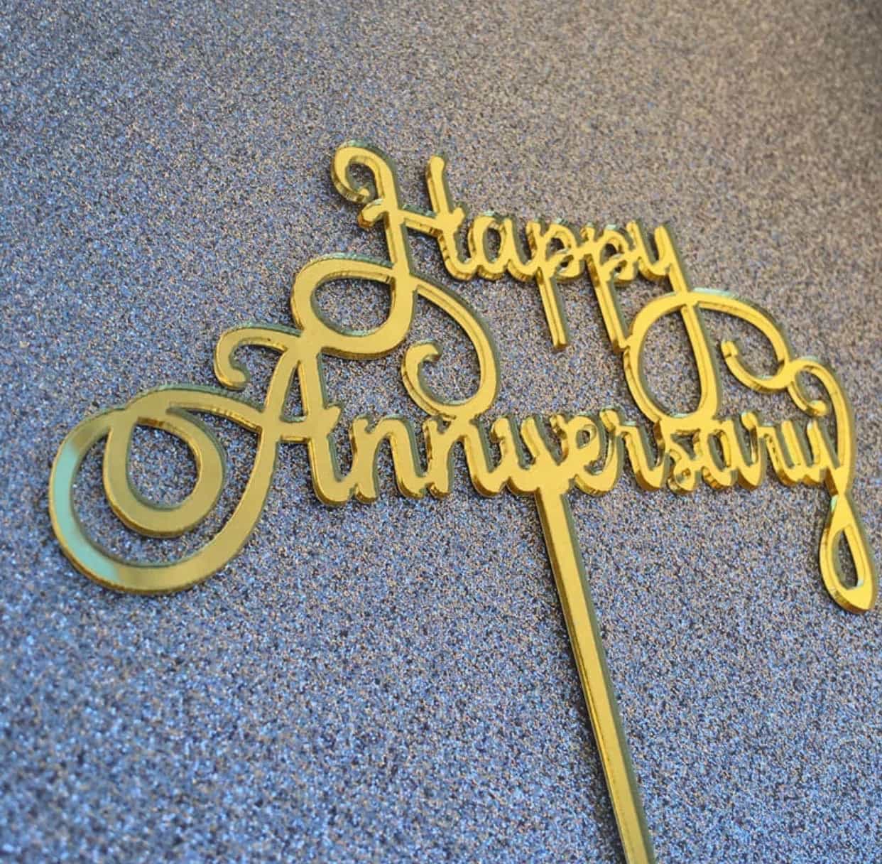 Anniversary Cake Topper-Cake Topper-All-Times-Gifts