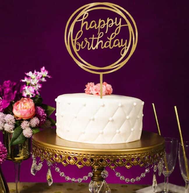 Circle Birthday Cake Topper-Cake Topper-All-Times-Gifts