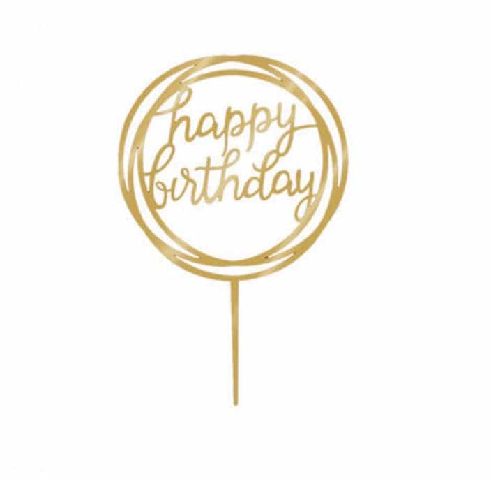 Circle Birthday Cake Topper-Cake Topper-All-Times-Gifts