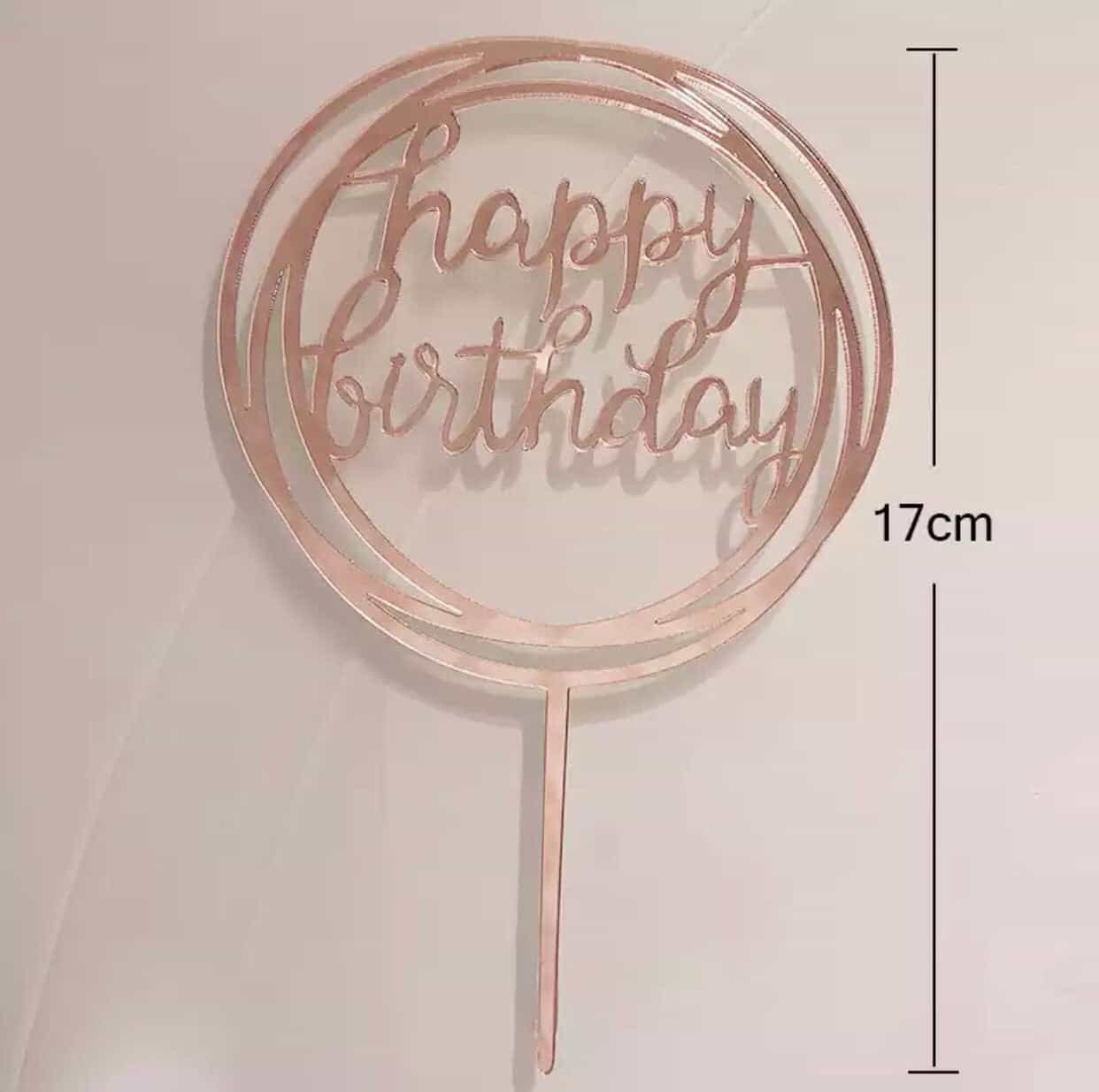 Circle Birthday Cake Topper-Cake Topper-All-Times-Gifts