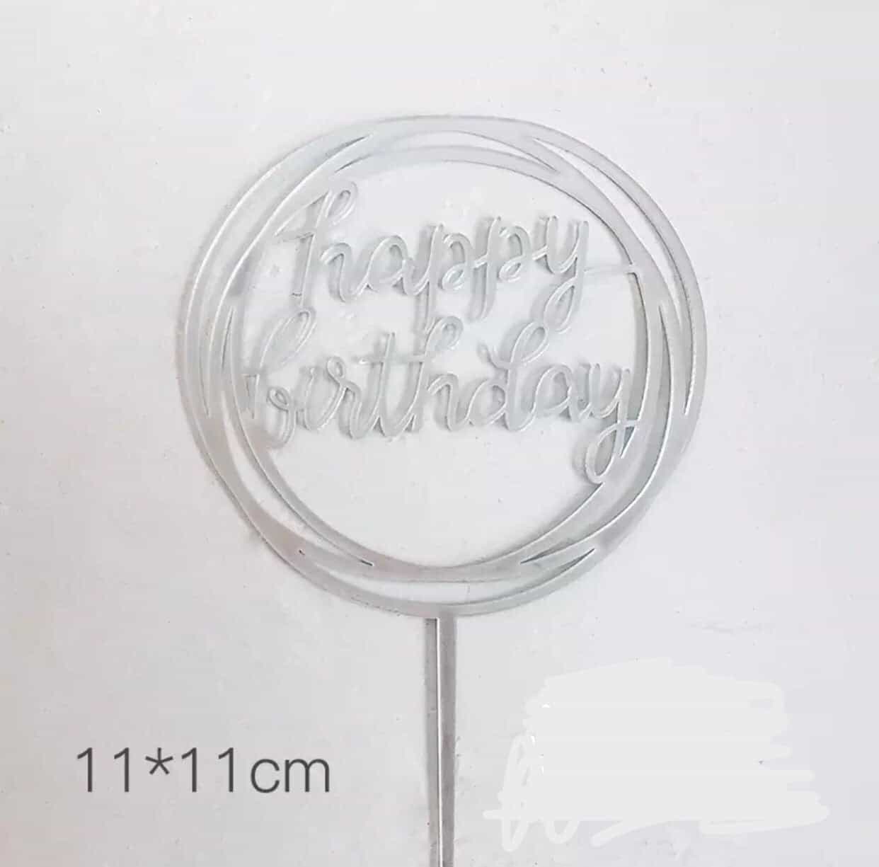 Circle Birthday Cake Topper-Cake Topper-All-Times-Gifts