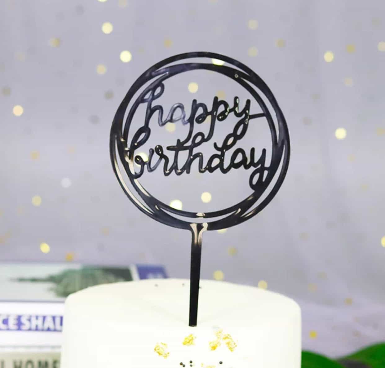 Circle Birthday Cake Topper-Cake Topper-All-Times-Gifts