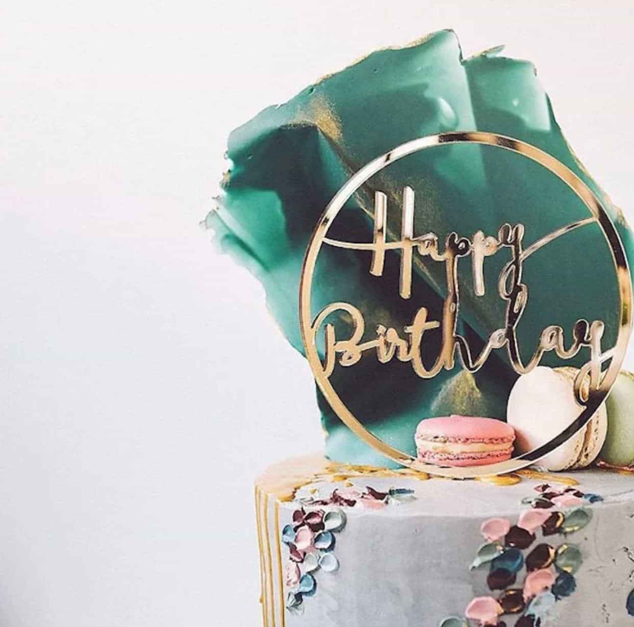 Round Birthday Cake Topper-Cake Topper-All-Times-Gifts