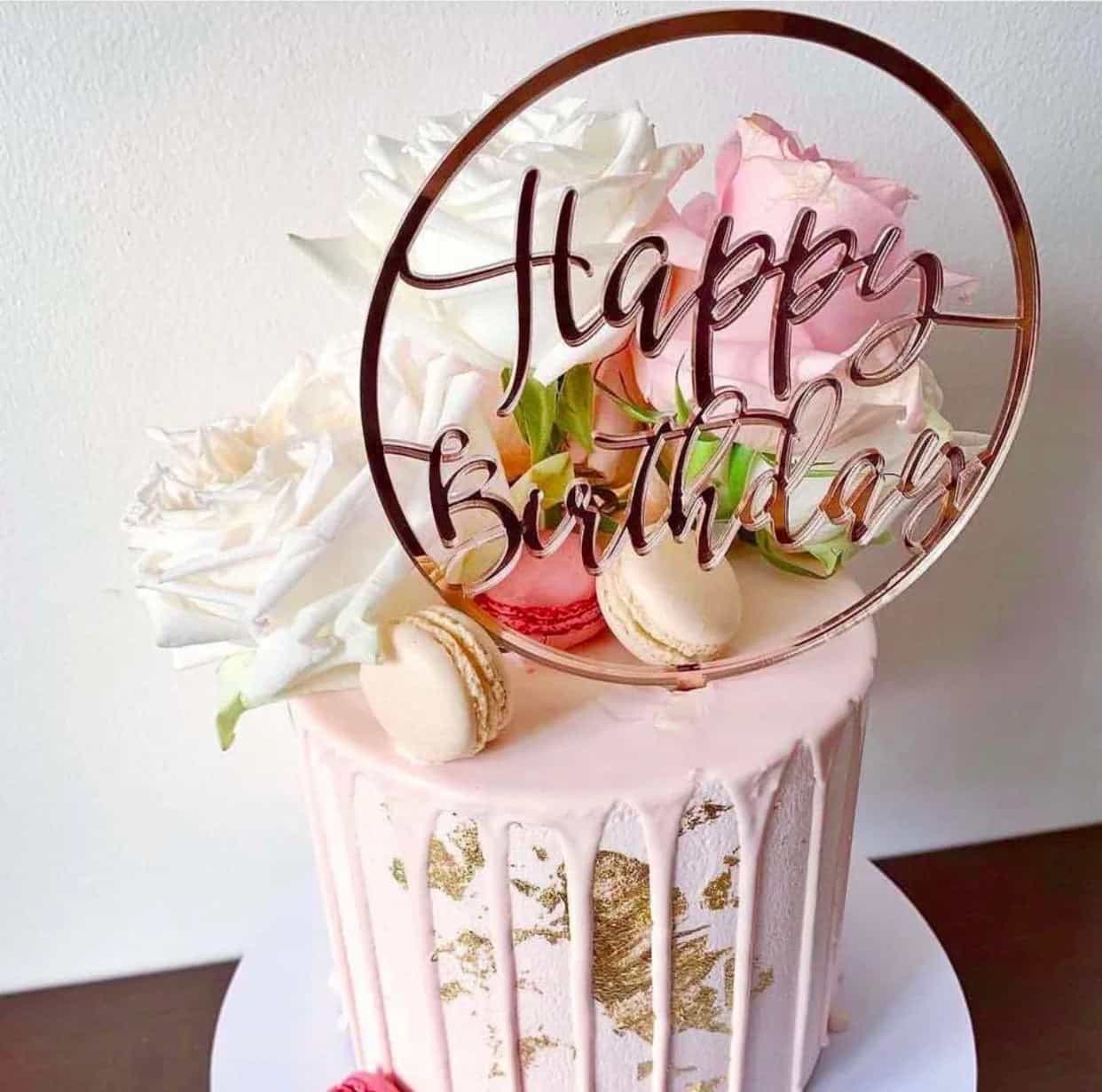 Round Birthday Cake Topper-Cake Topper-All-Times-Gifts