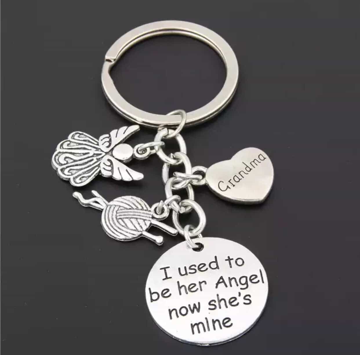 Memory of Dad/Mum/Brother “I Used To Be His/her Angel” Keychain with Angel-Keychain-All-Times-Gifts