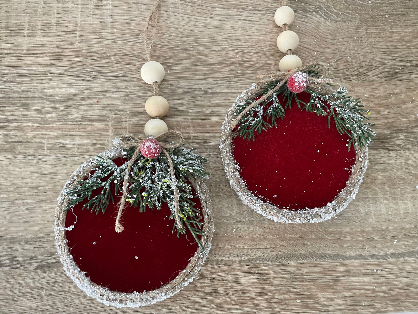 2PCS Set Christmas velvet Ornaments