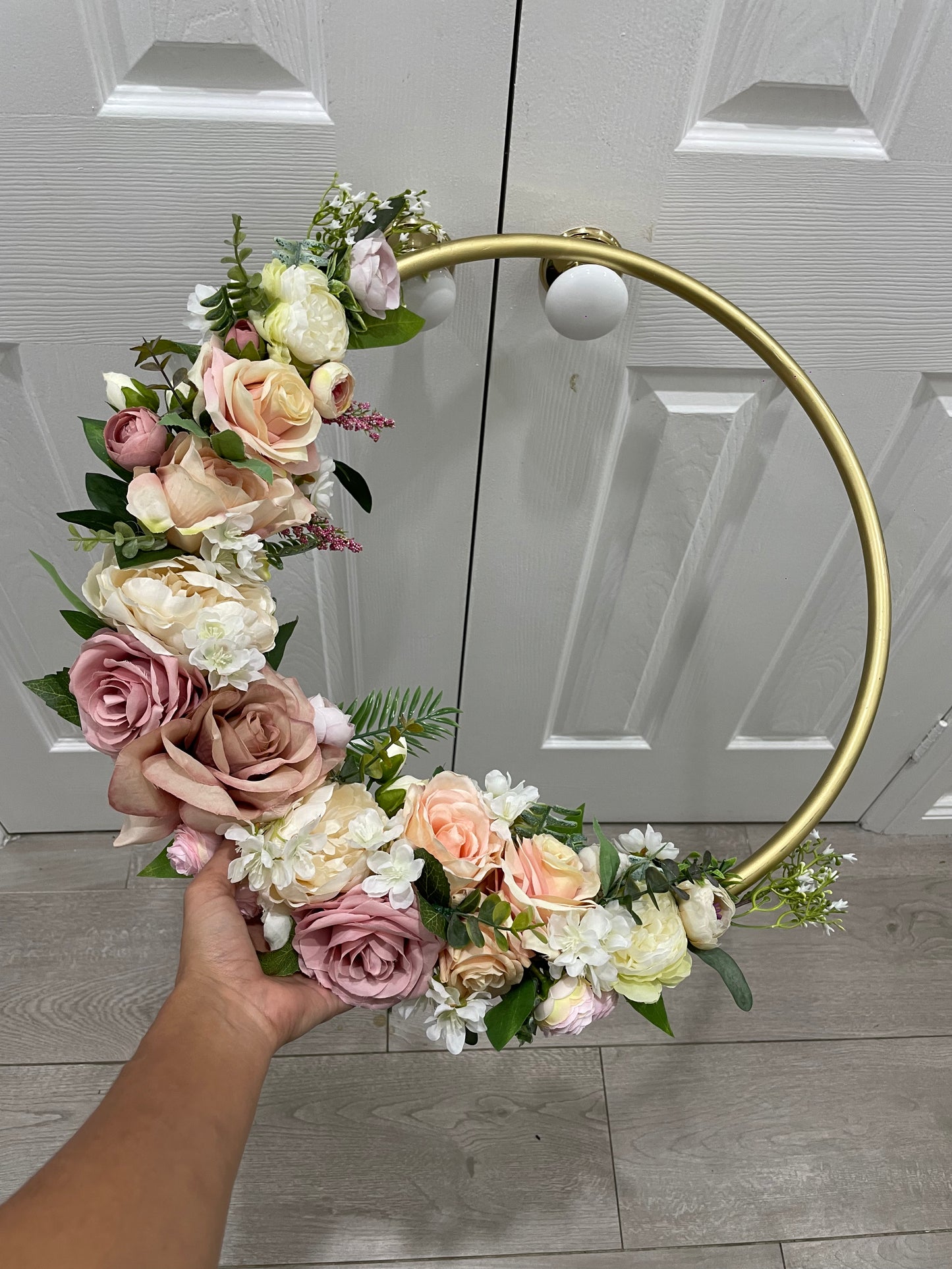 Custom Floral Hoop Wall Art