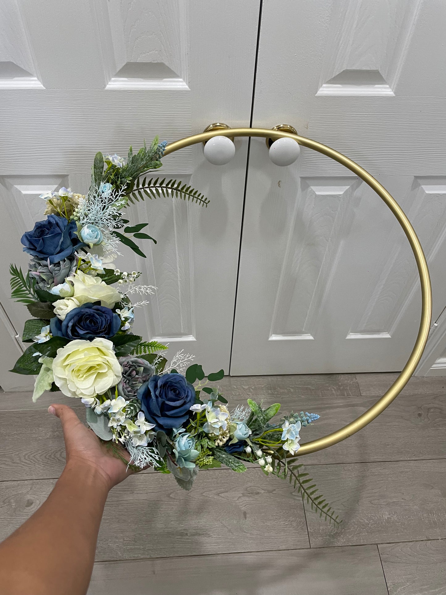 Custom Floral Hoop Wall Art