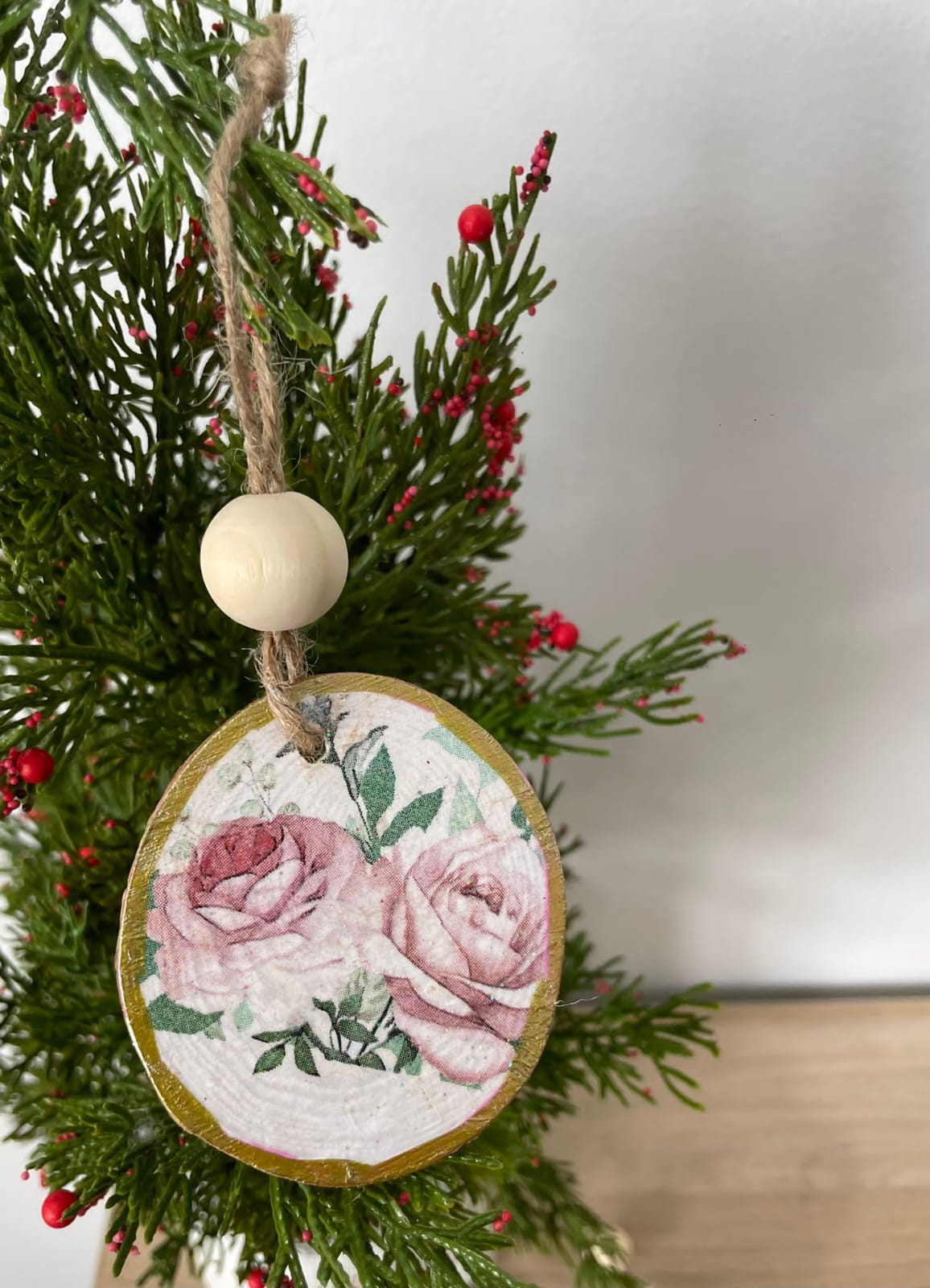 5pcs set wood slice ornaments