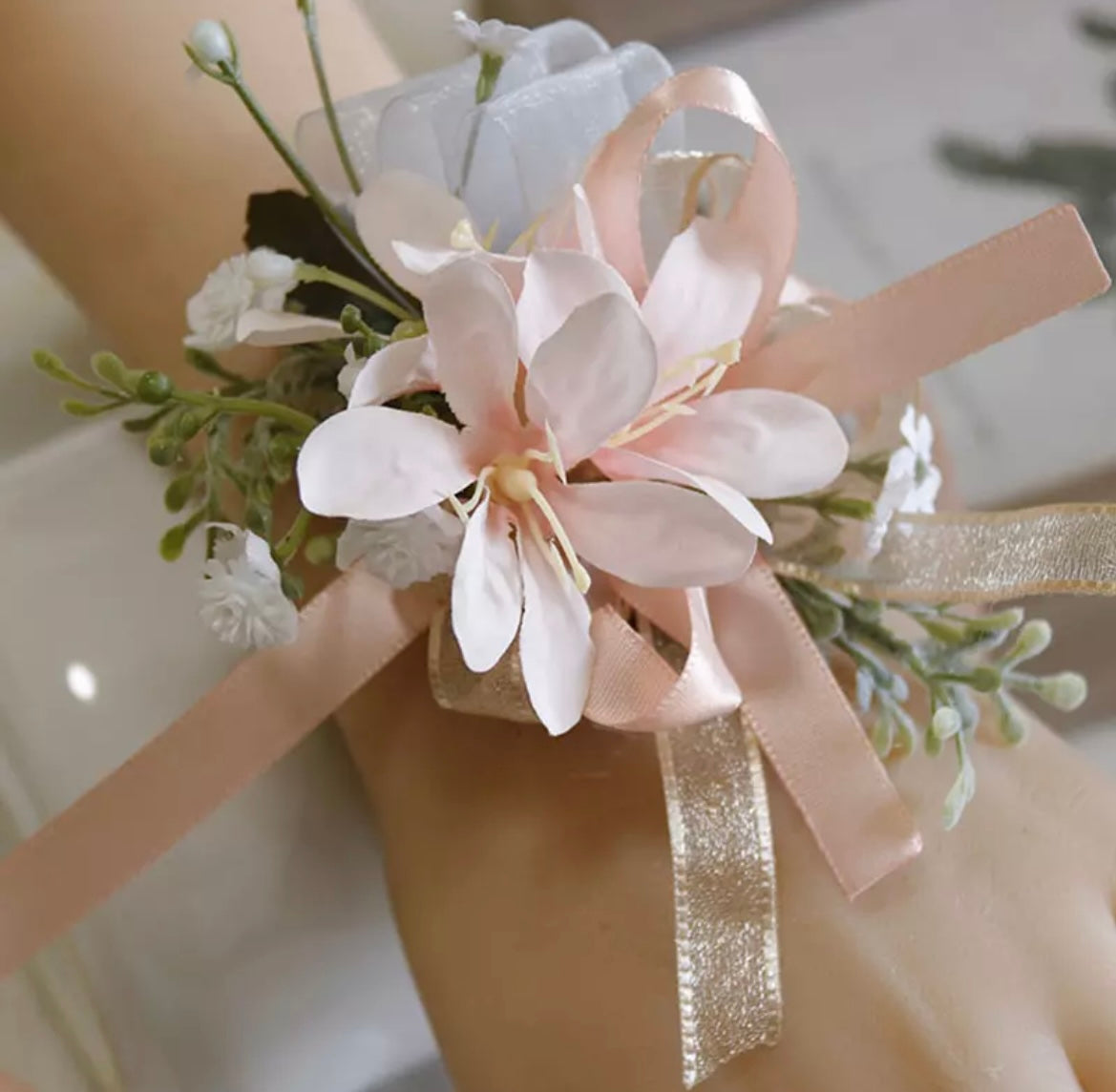 2pcs set Matching buttonhole and corsage