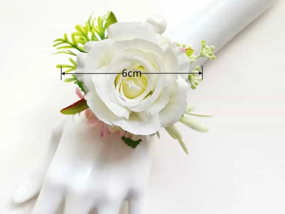 White rose buttonholes / corsage