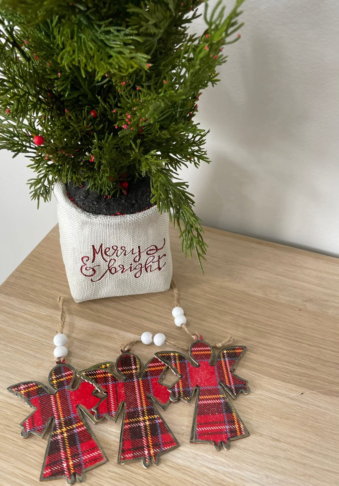 3pcs Set Wooden Angels Ornaments