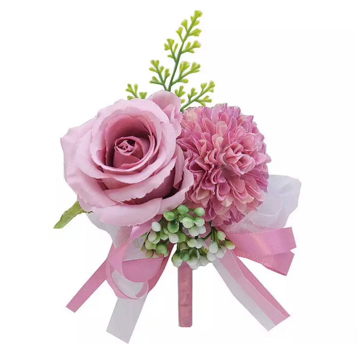 Ribbon Floral Bracelet Corsage / buttonhole boutonnière