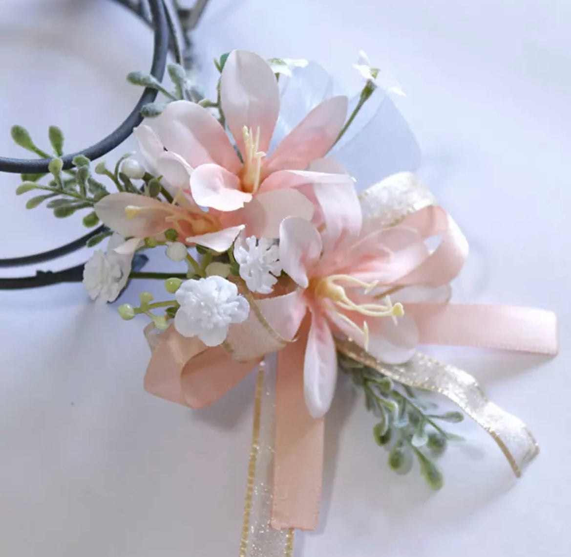2pcs set Matching buttonhole and corsage