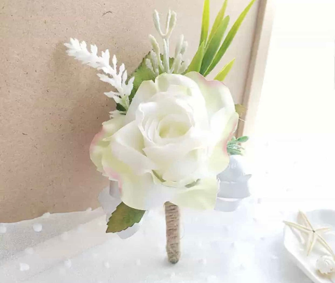 Floral Rose Corsage Bracelet / buttonhole