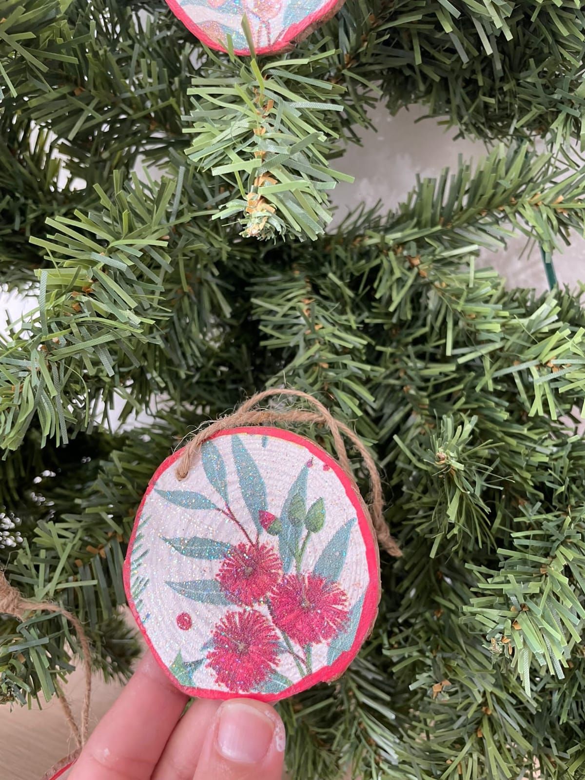 4pcs set Christmas wood slice