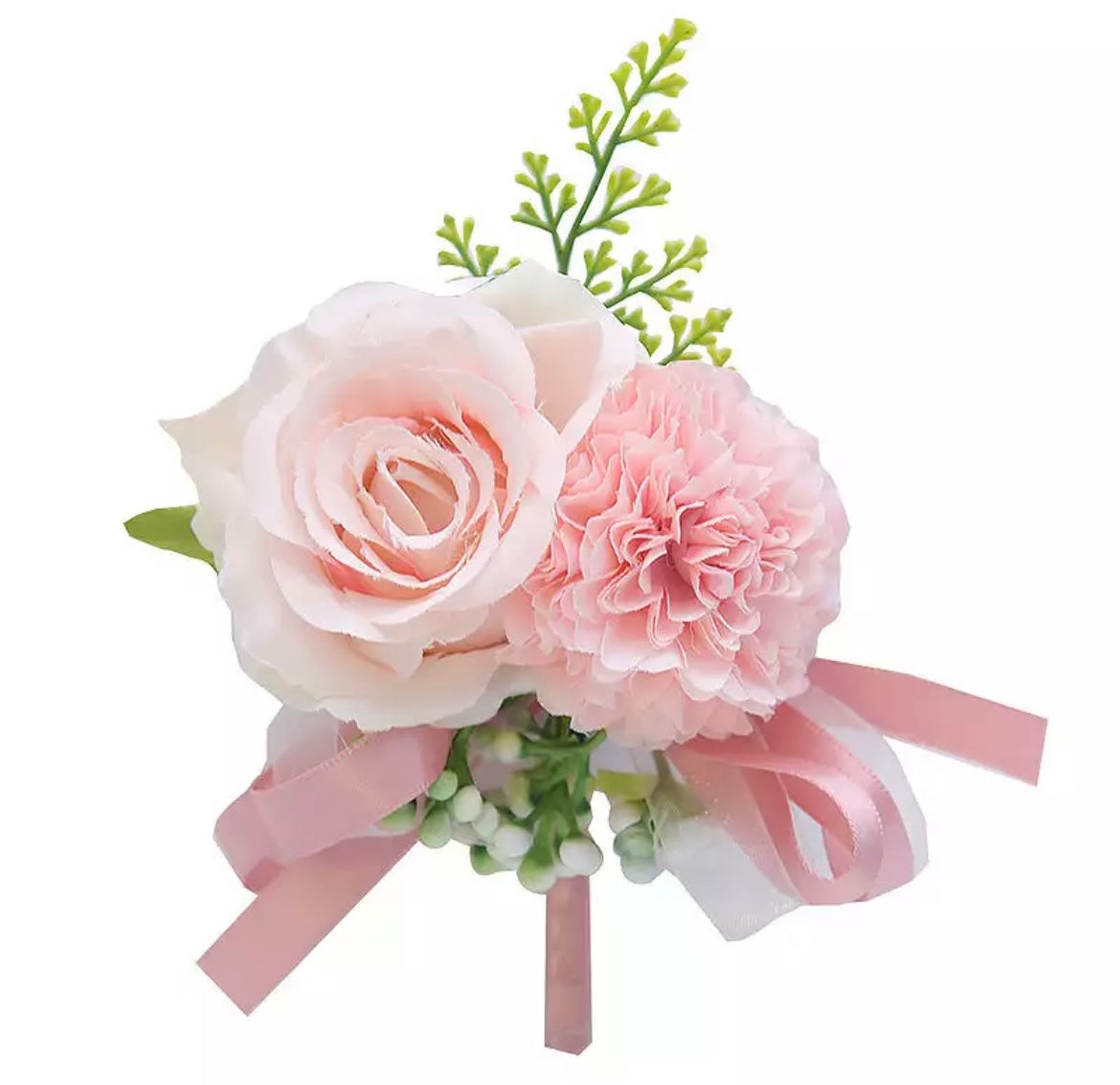 Ribbon Floral Bracelet Corsage / buttonhole boutonnière