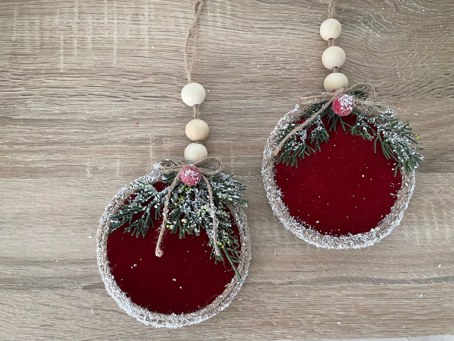 2PCS Set Christmas velvet Ornaments