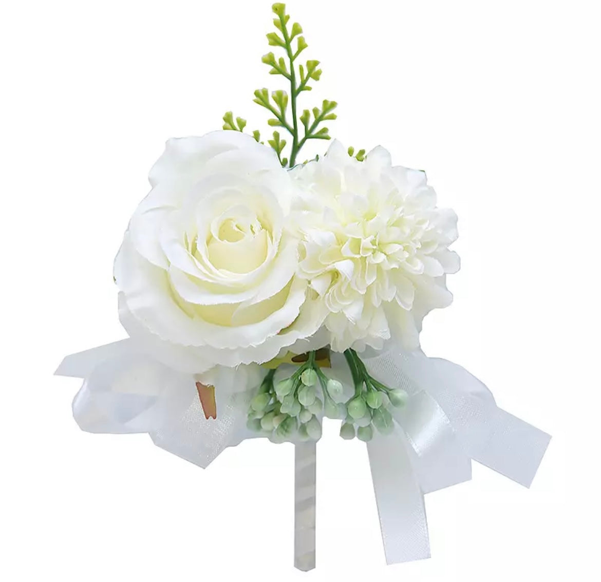 Ribbon Floral Bracelet Corsage / buttonhole boutonnière
