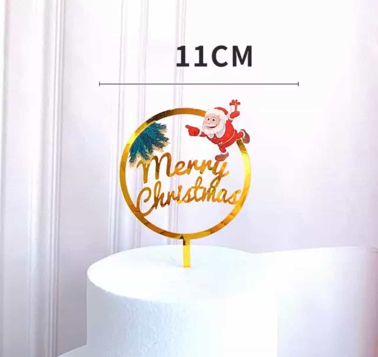 Merry Christmas Cake Topper-All-Times-Gifts