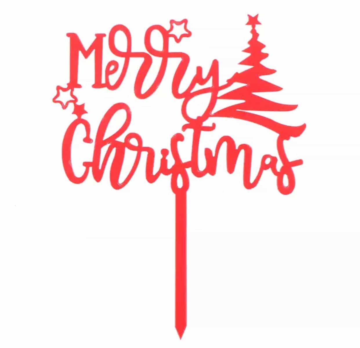Merry Christmas Cake Topper-All-Times-Gifts