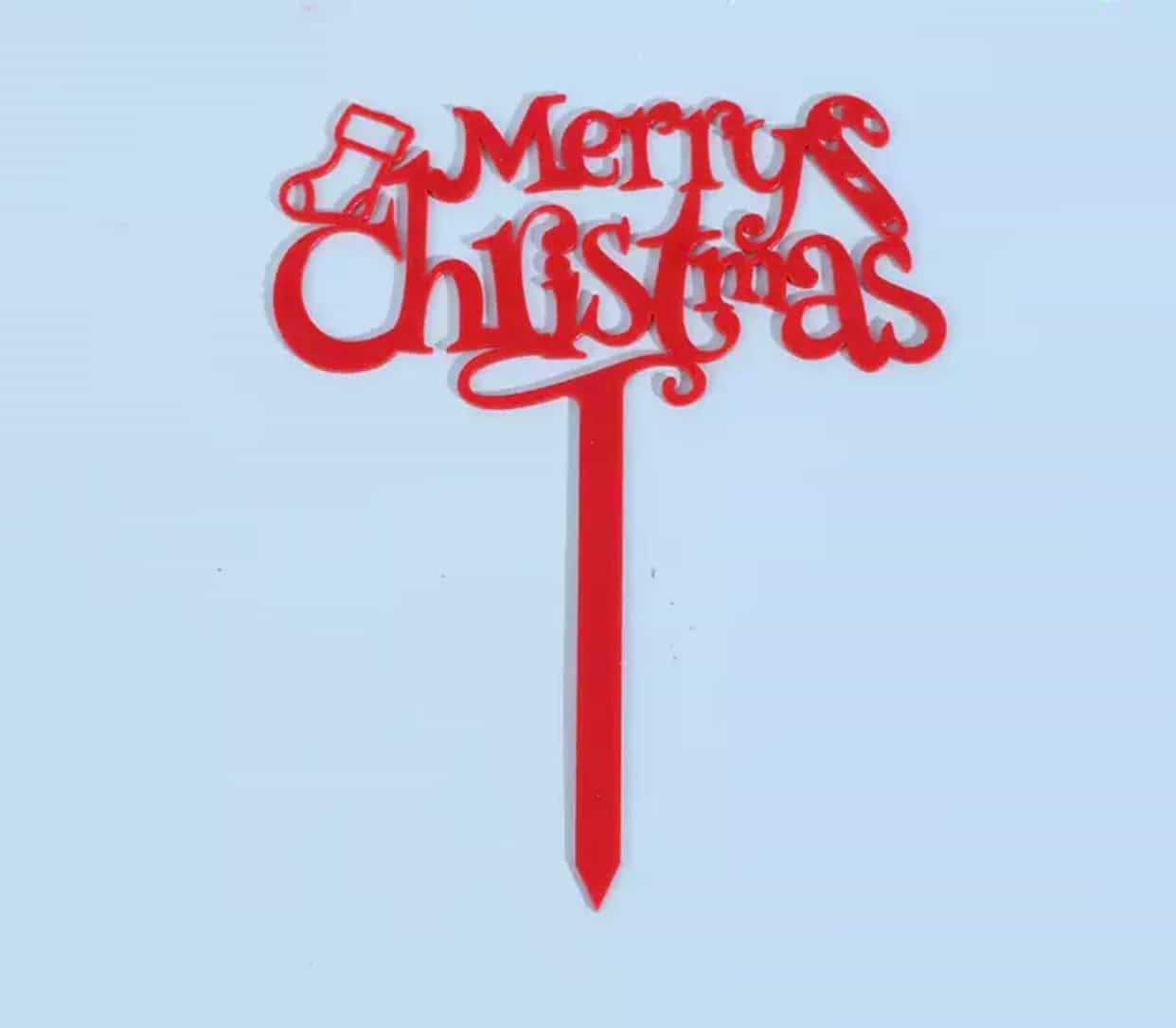 Merry Christmas Cake Topper-All-Times-Gifts