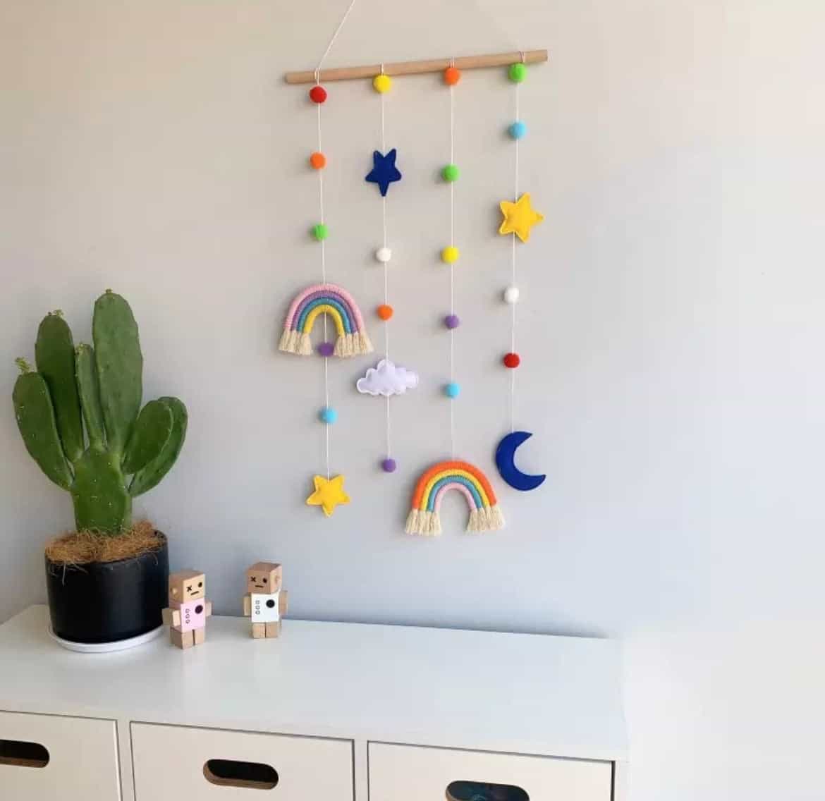 Rainbow wooden hanger decor-All-Times-Gifts