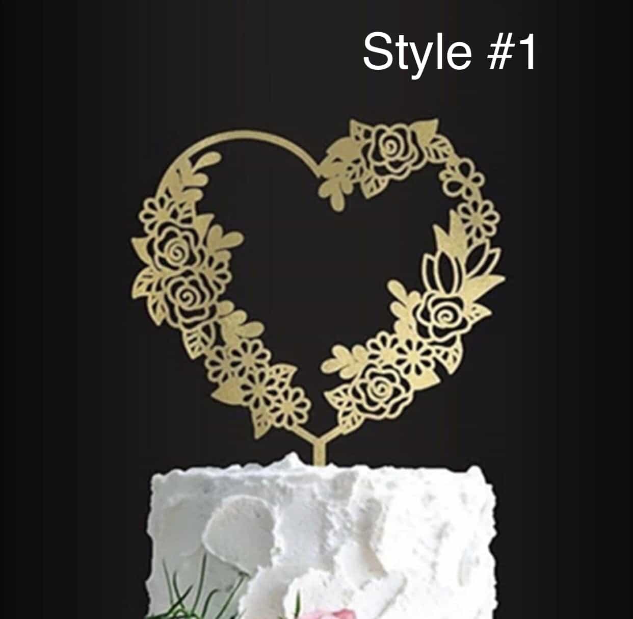 Love Heart Cake Topper-Cake Topper-All-Times-Gifts