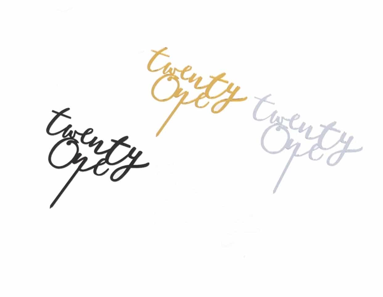 Twenty One Cake Topper-Cake Topper-All-Times-Gifts