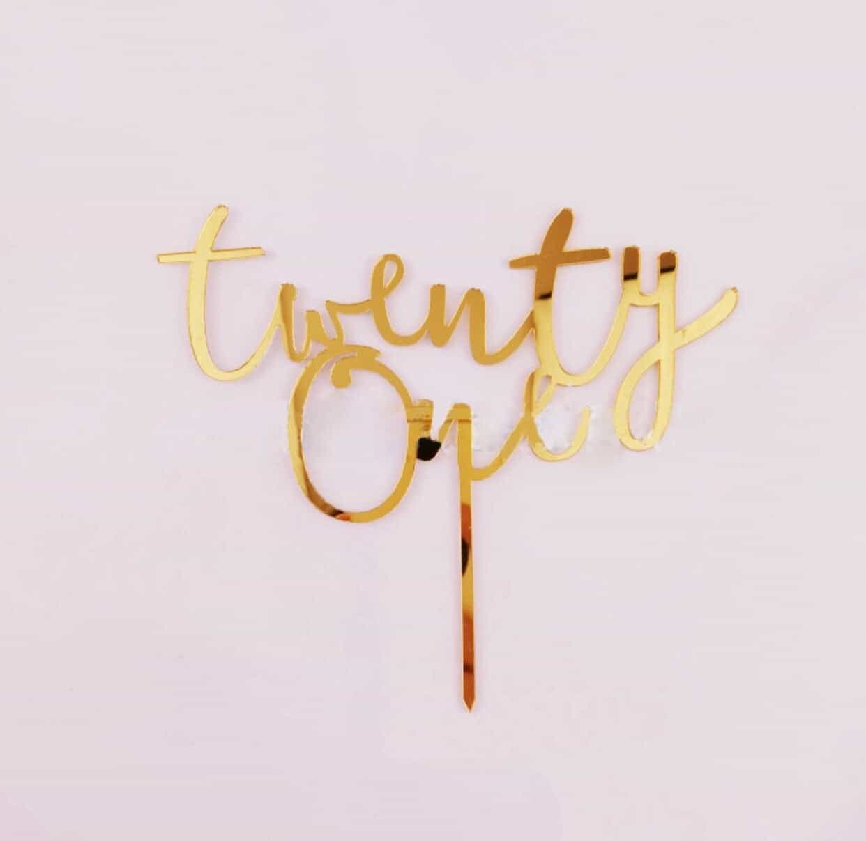 Twenty One Cake Topper-Cake Topper-All-Times-Gifts