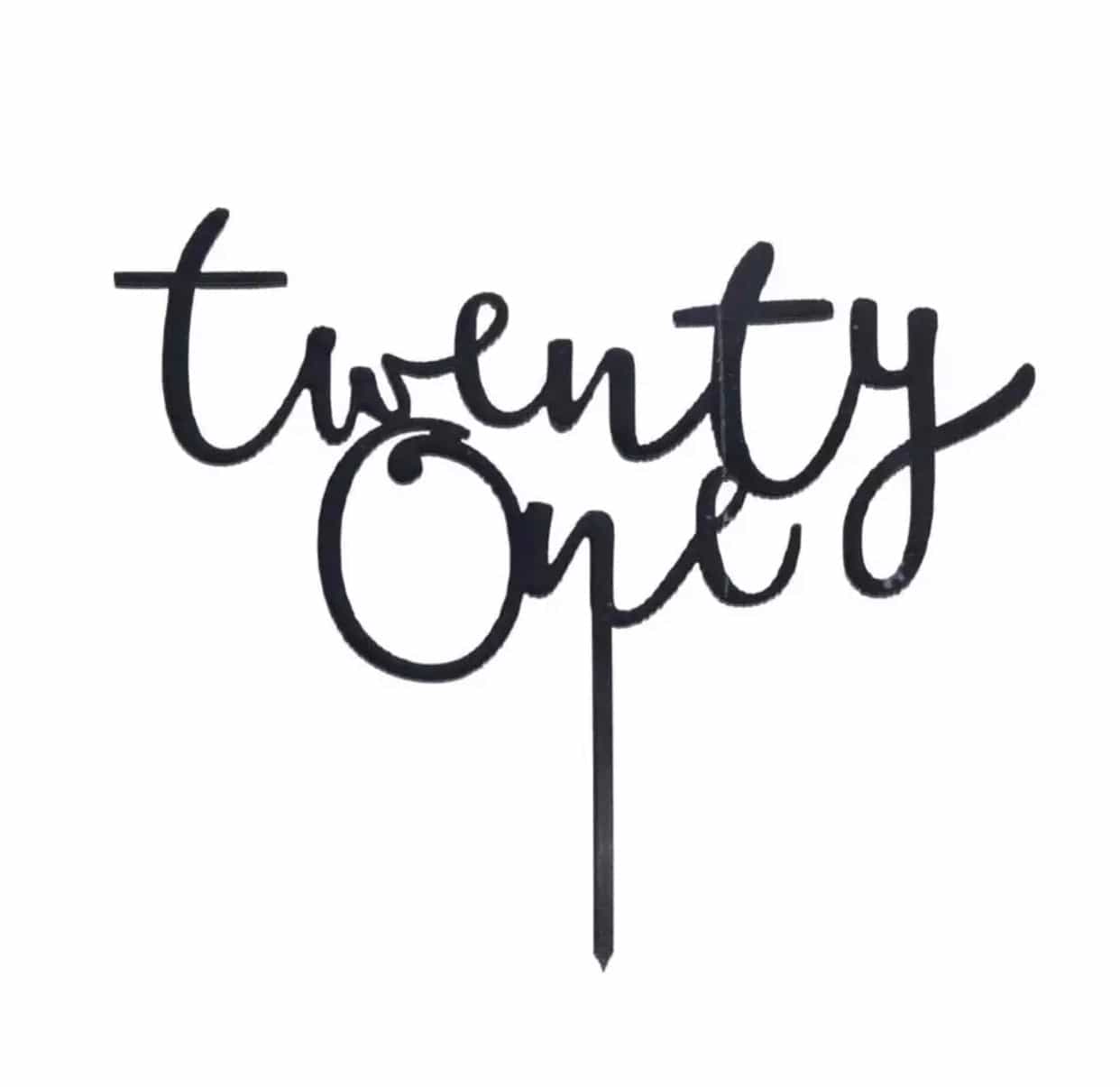 Twenty One Cake Topper-Cake Topper-All-Times-Gifts