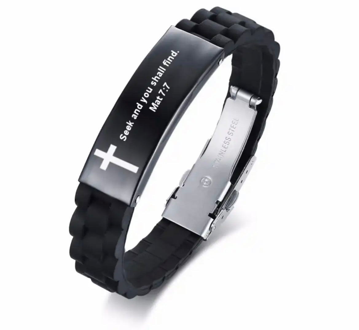 Silicon Bracelet with Bible Scriptures