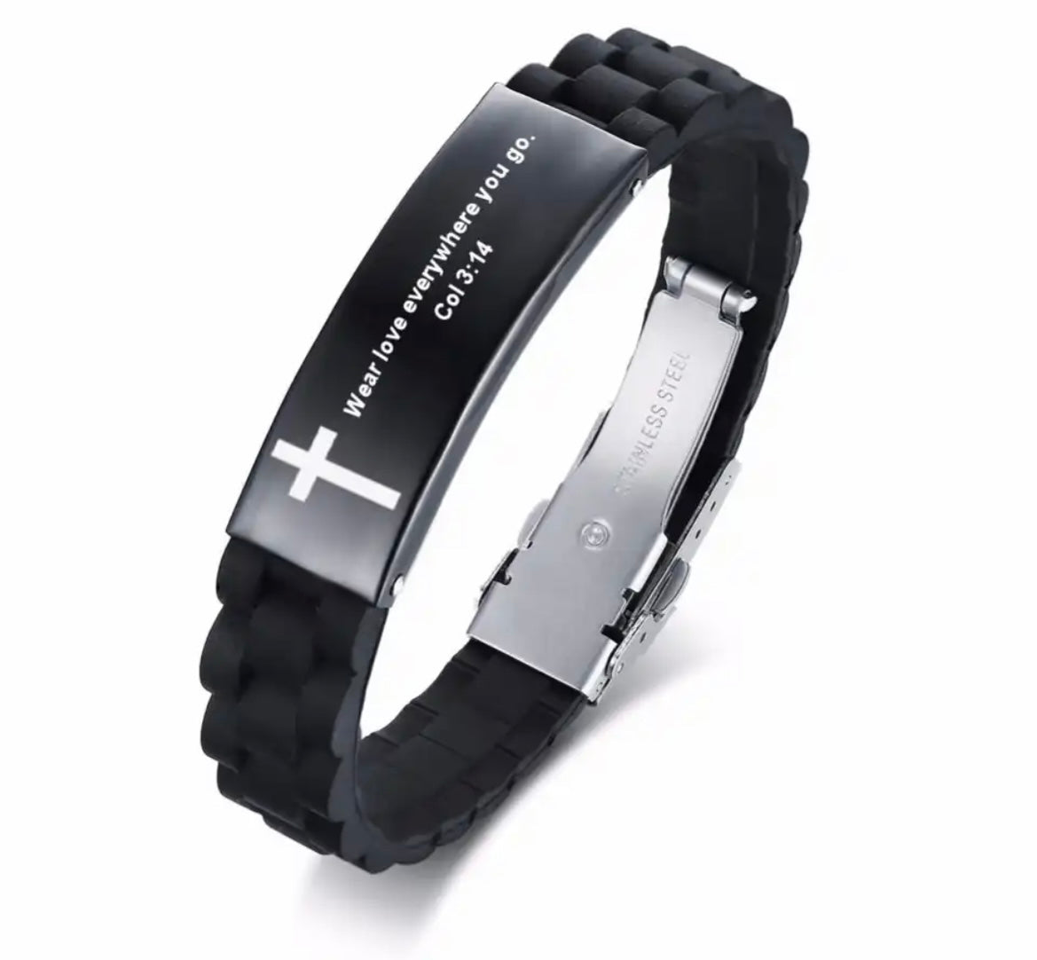 Silicon Bracelet with Bible Scriptures