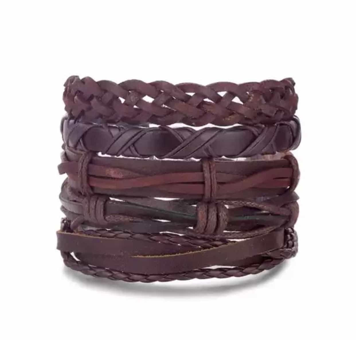 2pcs/Set Brown Leather Bracelet-Bracelet-All-Times-Gifts
