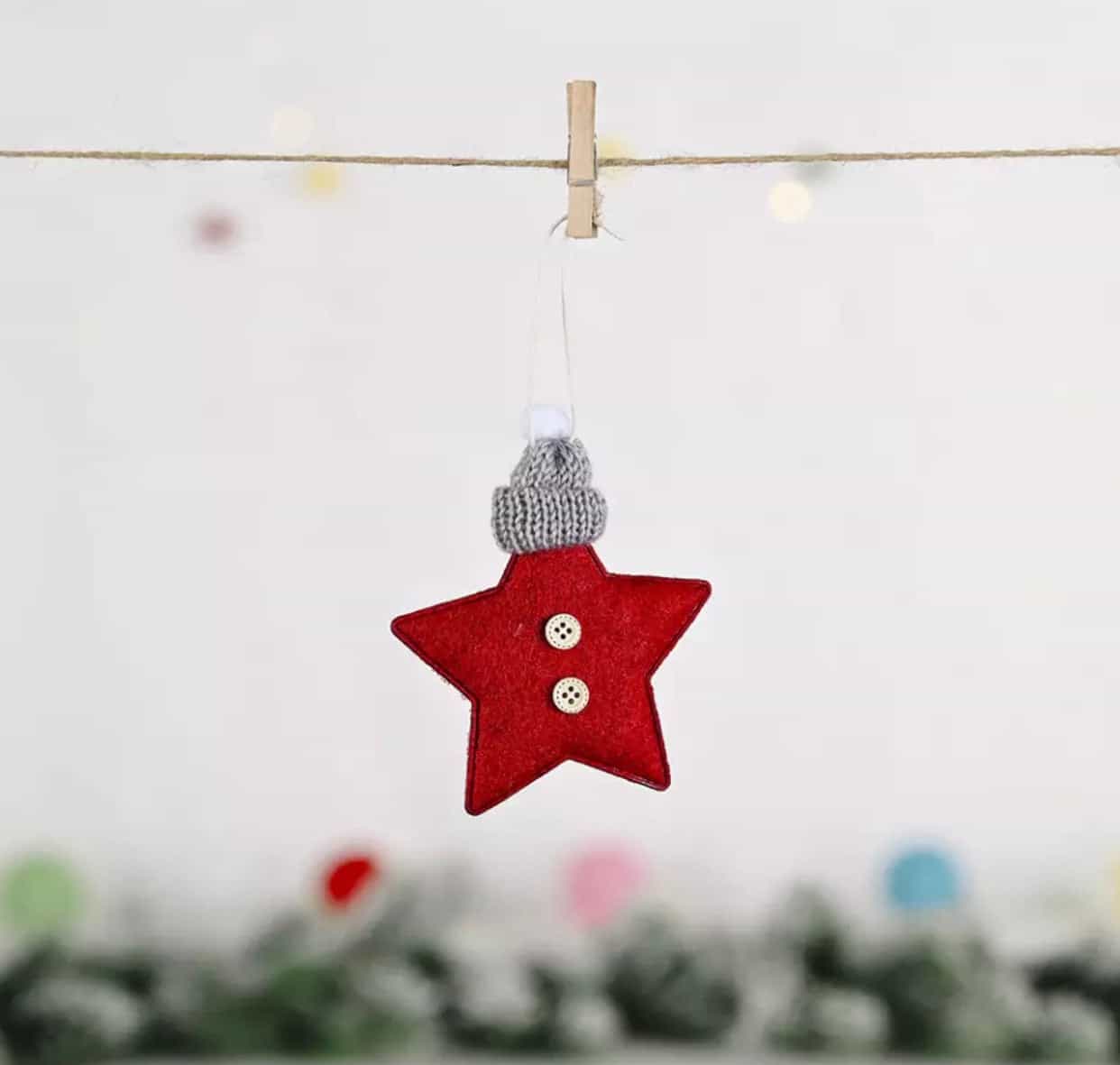 2pcs Set Christmas felt stars-All-Times-Gifts