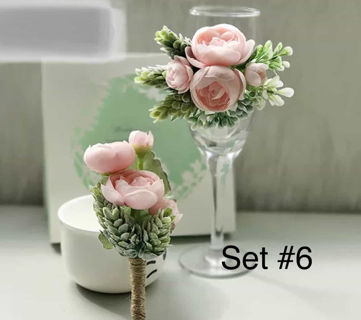 2pcs set Matching buttonhole and corsage-All-Times-Gifts