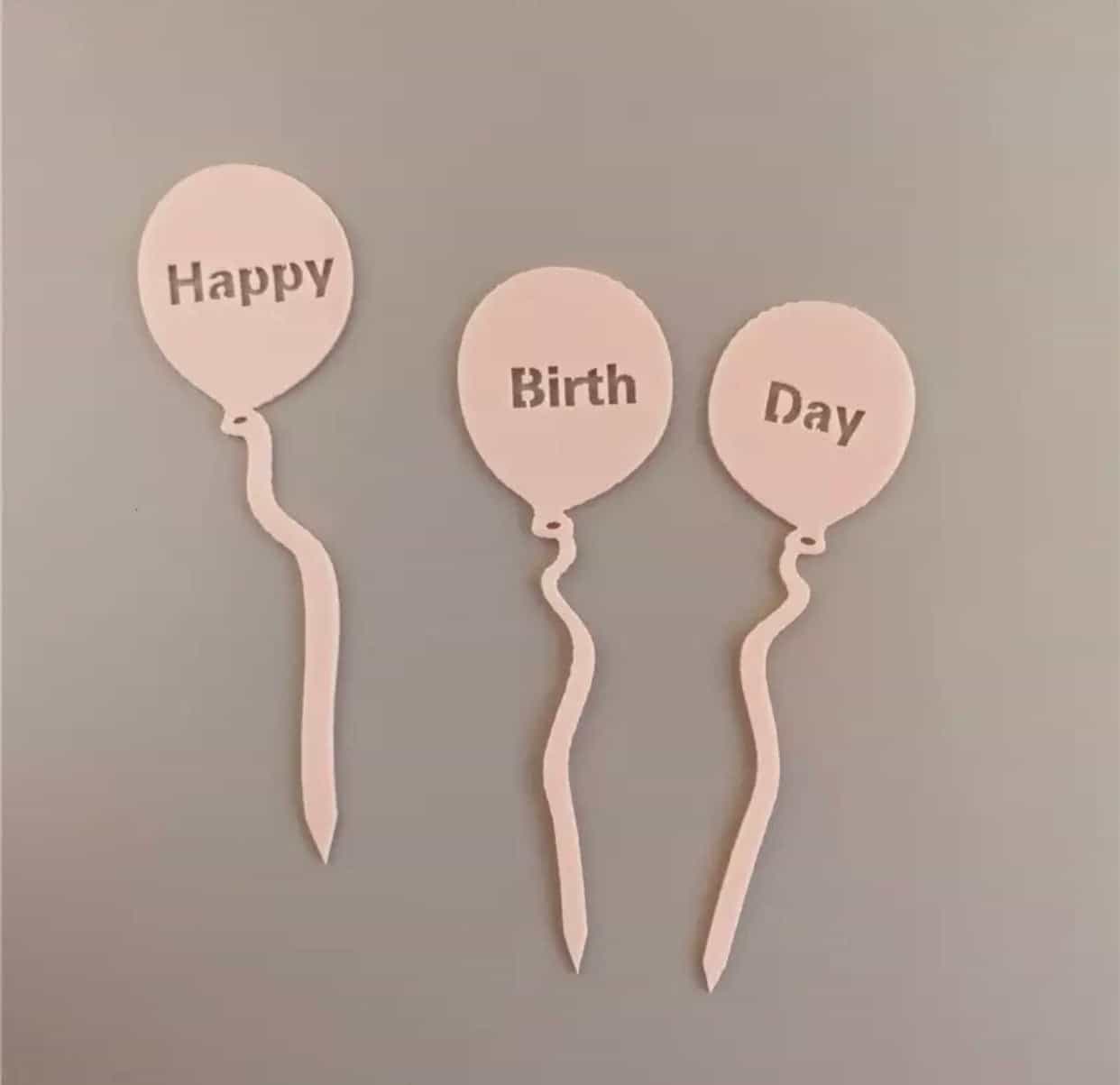 3pcs/Set balloons Birthday Cake-Cake Topper-All-Times-Gifts