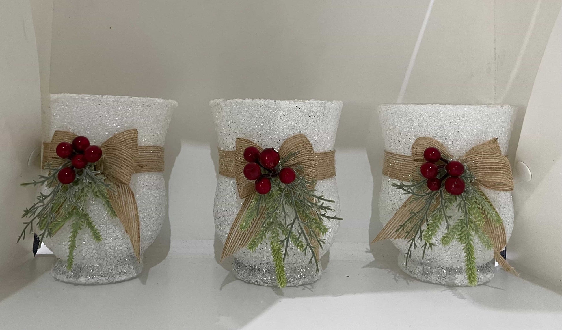 3pcs set Snowy Christmas candle holder-All-Times-Gifts