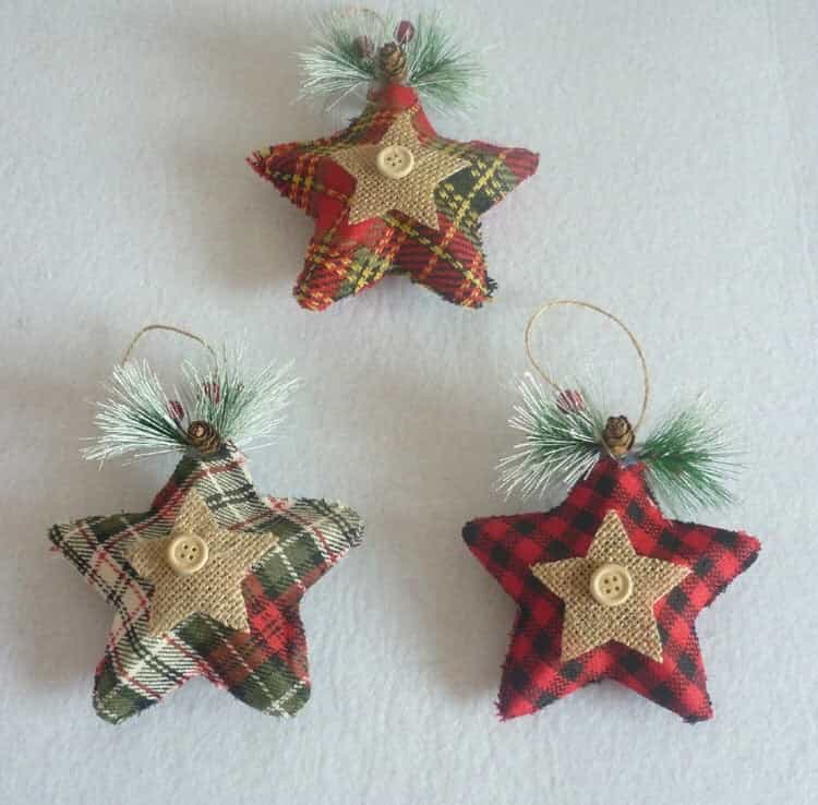 3pcs/Set Woven Fabric Christmas Stars-Christmas Gifts-All-Times-Gifts