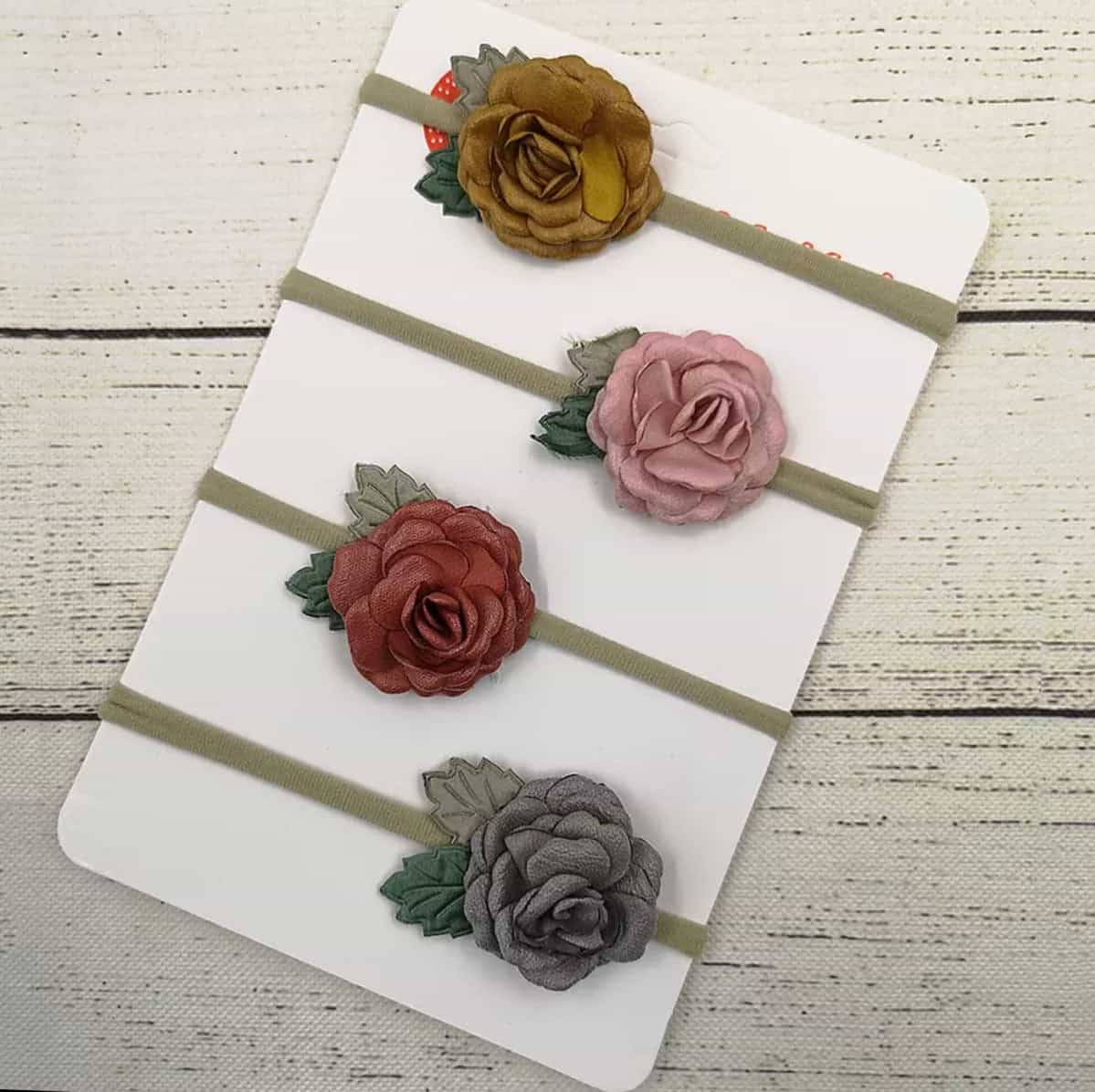 4pcs Set Stretchy Floral Headbands-All-Times-Gifts