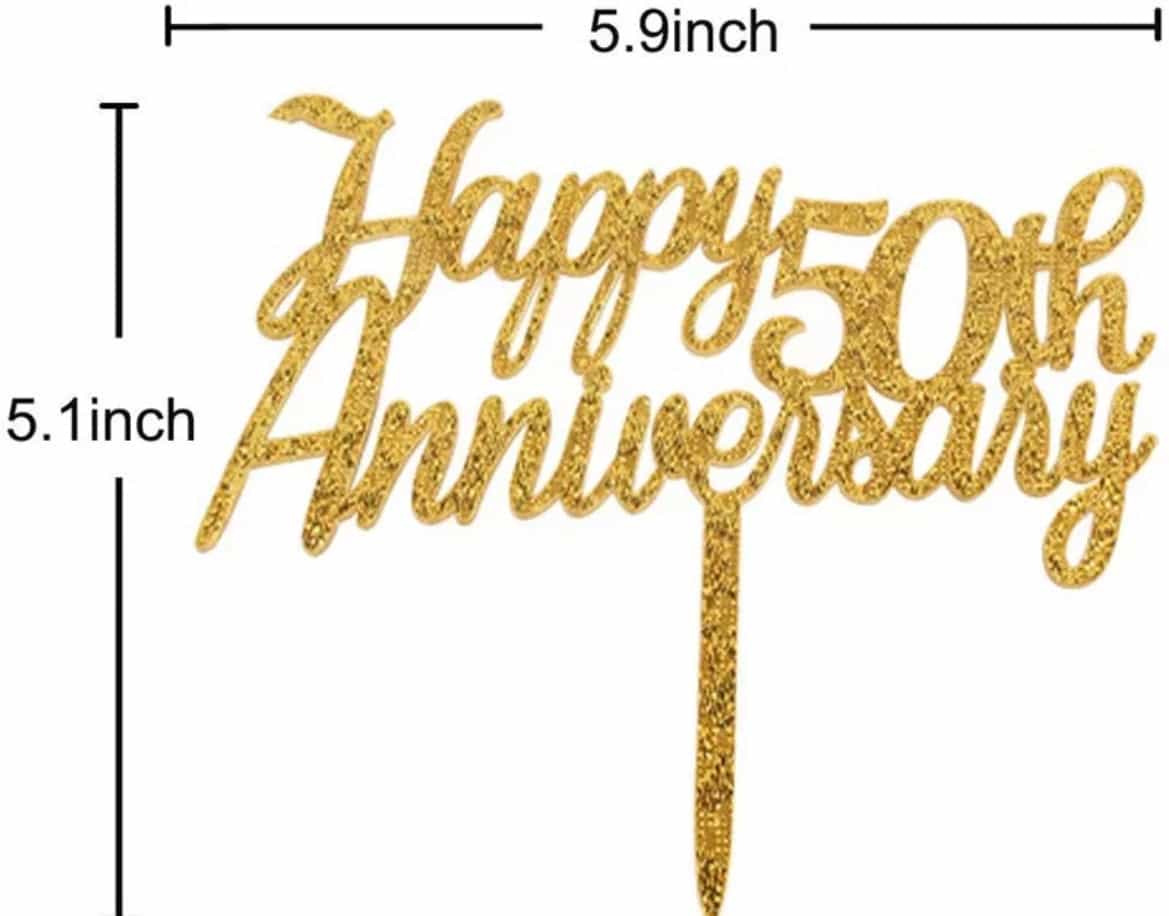 50th anniversary cake topper-All-Times-Gifts