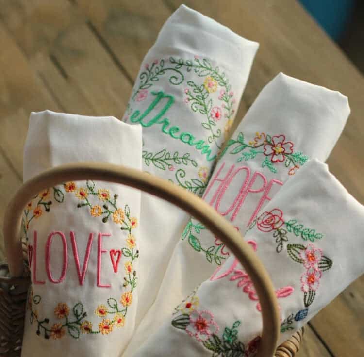 Embroidered Cotton Table Napkins-Home Decor-All-Times-Gifts