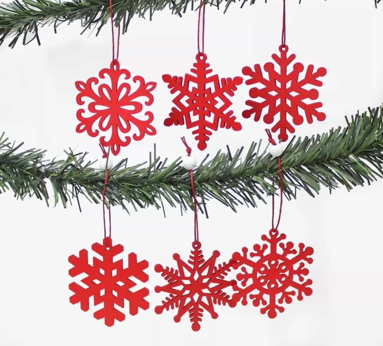 6PCS set wooden snowflakes ornaments-All-Times-Gifts