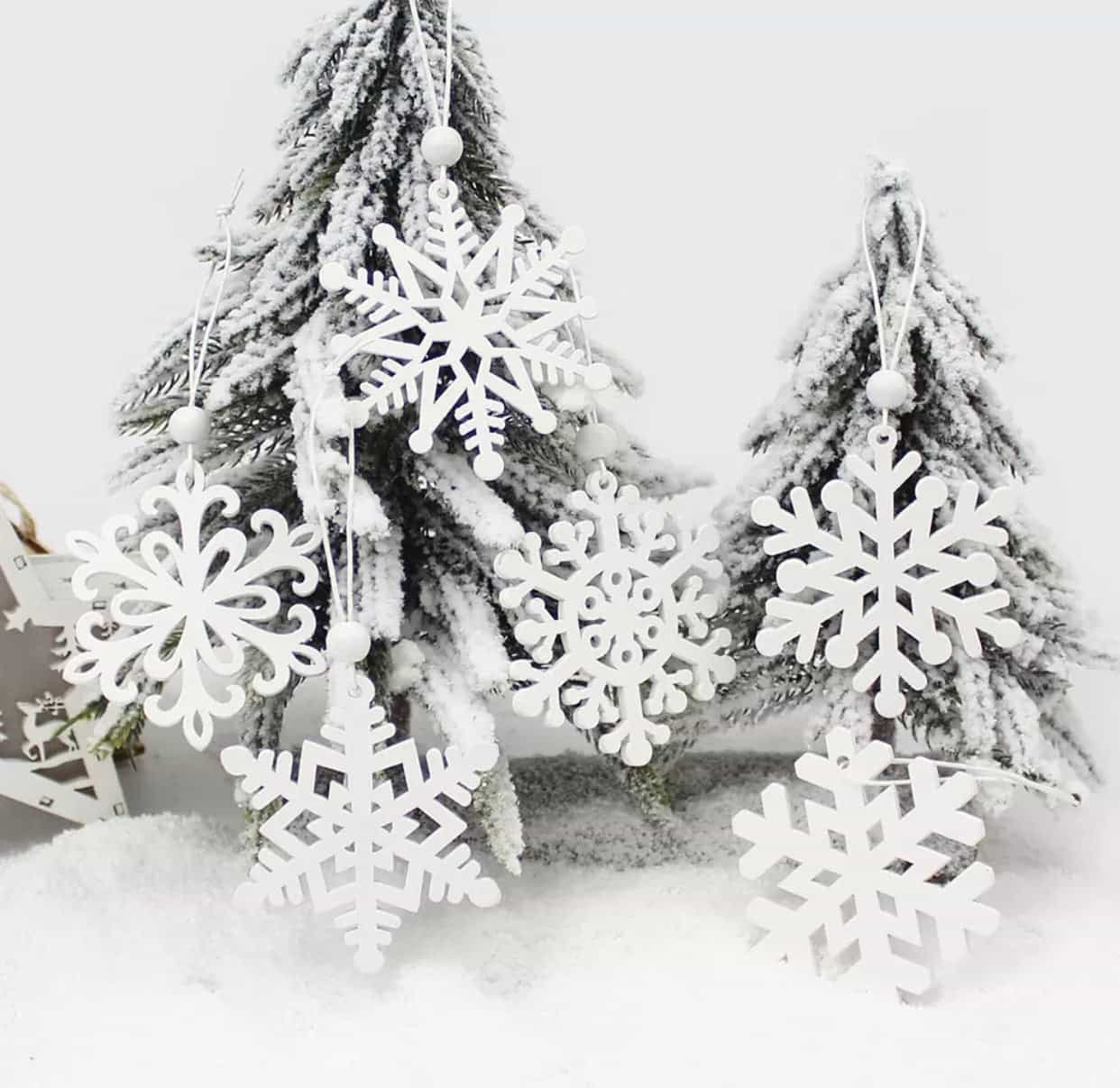 6PCS set wooden snowflakes ornaments-All-Times-Gifts
