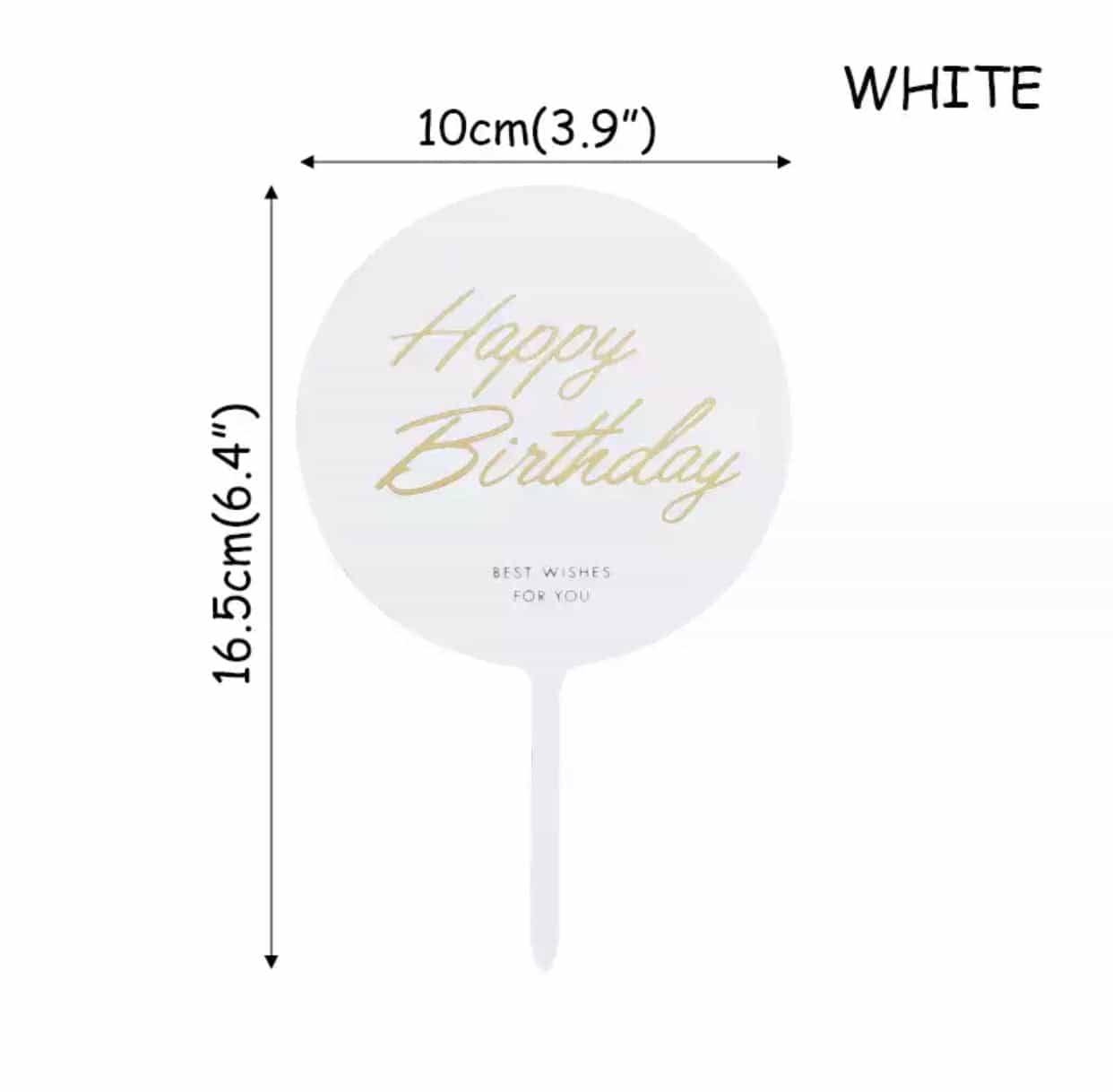 Acrylic Cake Topper Happy Birthday-Cake Topper-All-Times-Gifts