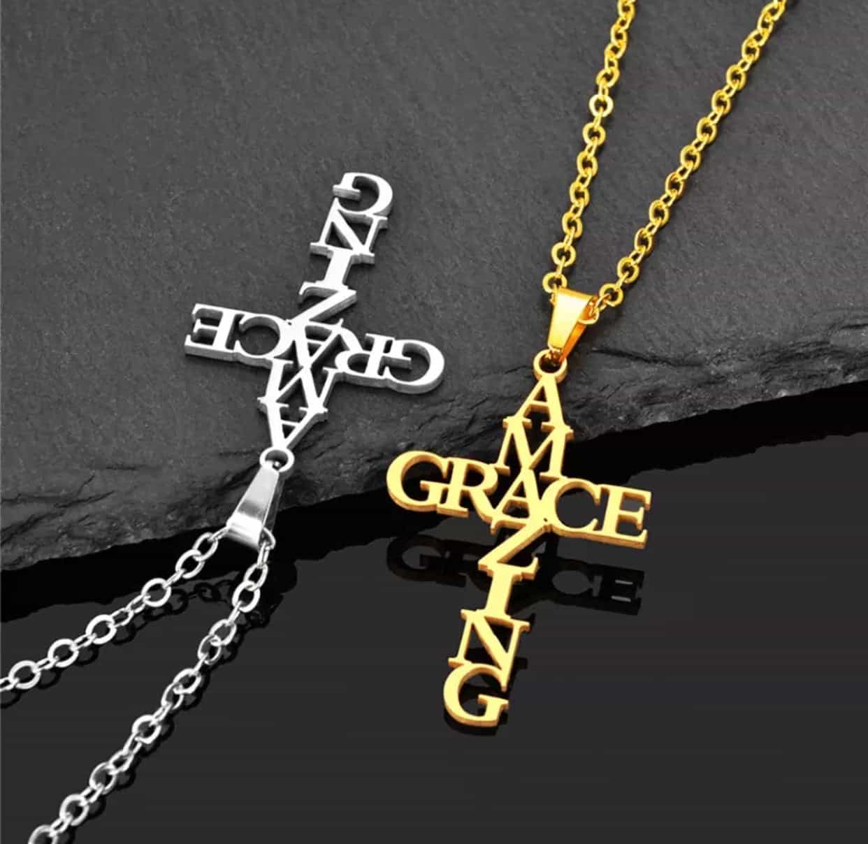 Amazing Grace cross necklace-All-Times-Gifts