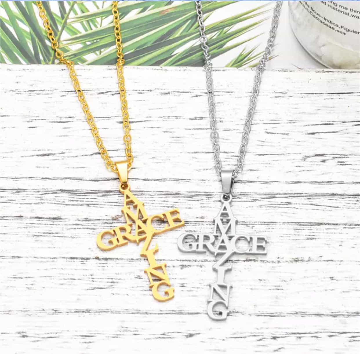 Amazing Grace cross necklace-All-Times-Gifts
