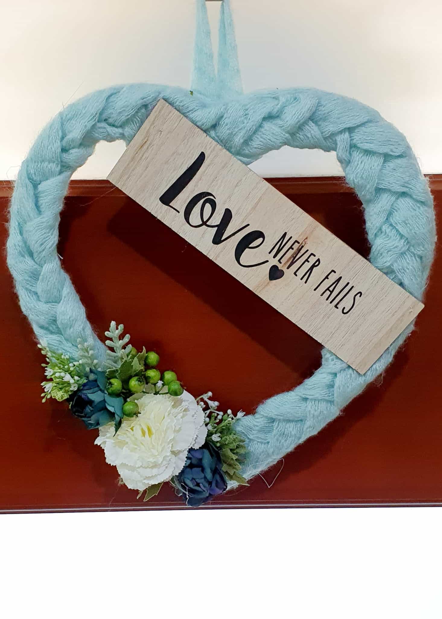 Braided Wool Floral Heart-All-Times-Gifts